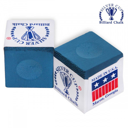 Бильярдный мел Сильвер Кап, 144 шт (синий)